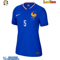 France Jules Kounde #5 Replica Home Shirt Ladies Euro 2024 Short Sleeve